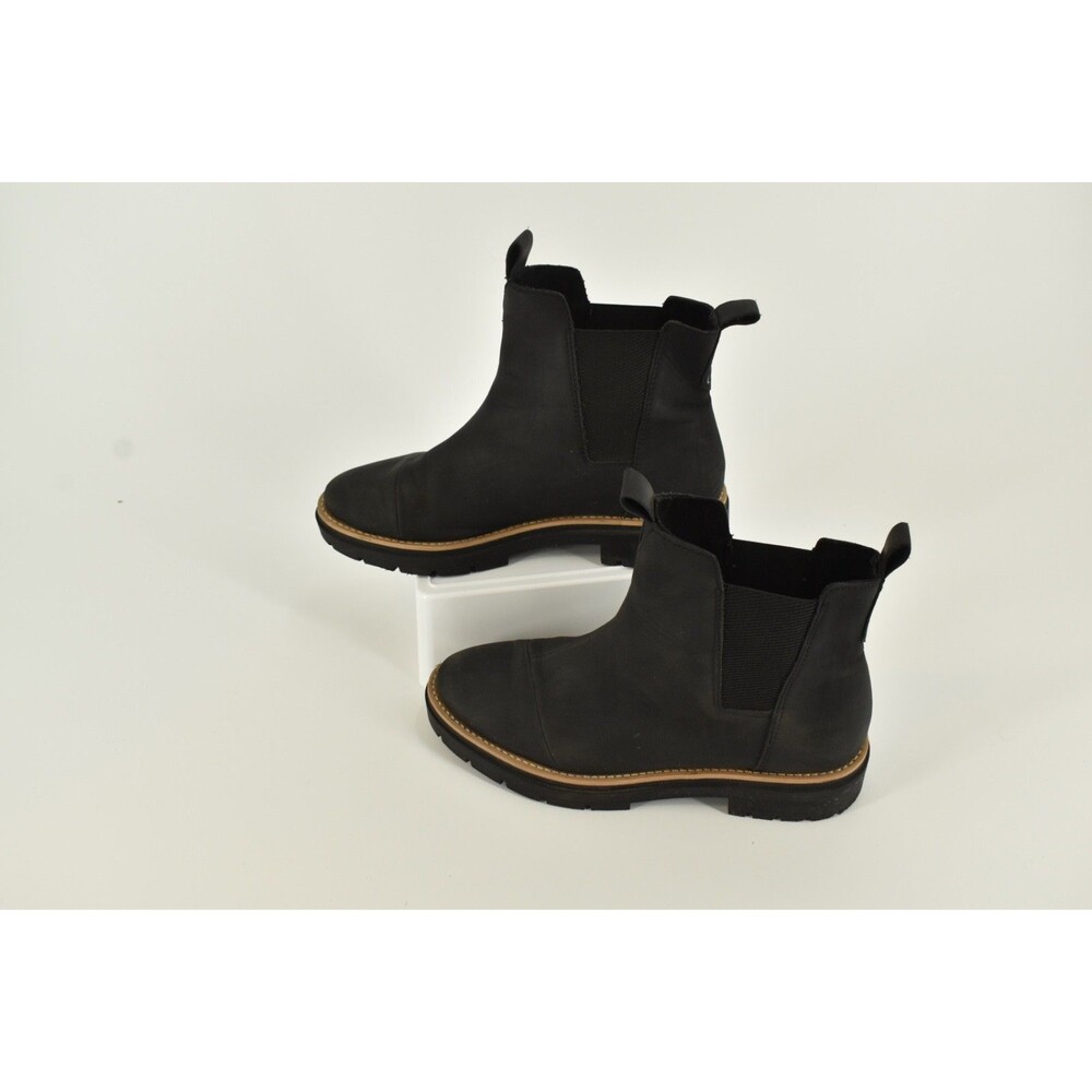 TOMS Skylar Womens Black Chelsea Lug Sole Ankle Boots Size 9 US 40 EU